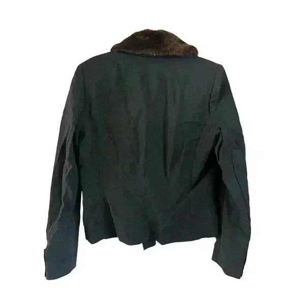 Lauren Ralph Lauren Exclusive Blazer Women's 12 100% Wool Faux Fur Collar - Picture 3 of 5